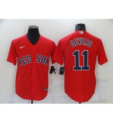 Men Boston Red Sox 11 Rafael Devers Red Game Baseball Jersey