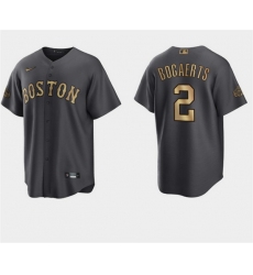 Men Boston Red Sox 2 Xander Bogaerts 2022 All Star Charcoal Cool Base Stitched Jersey