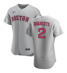Men Boston Red Sox 2 Xander Bogaerts Men Nike Gray Road 2020 Flex Base Team MLB Jersey