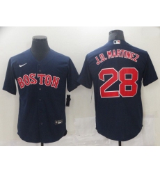 Men Boston Red Sox 28 J.D.Martinez Blue Game 2021 Nike MLB Jersey