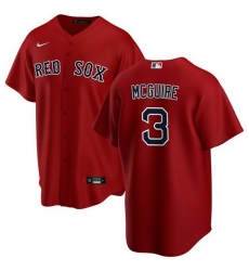 Men Boston Red Sox 3 Reese McGuire Red Cool Base Stitched Baseball Jersey