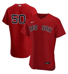 Men Boston Red Sox 50 Mookie Betts Men Nike Red Alternate 2020 Flex Base Player Team MLB Jersey