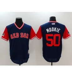 Men Boston Red Sox 50 Mookie Blue Game Legend Edition MLB Jersey