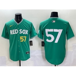 Men Boston Red Sox 57 Greg Weissert Green 2025 City Connect Limited Stitched Baseball Jersey