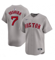 Men Boston Red Sox 7 Masataka Yoshida Gray 2024 Away Limited Cool Base Stitched Baseball Jersey