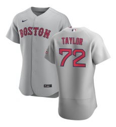 Men Boston Red Sox 72 Josh Taylor Men Nike Gray Road 2020 Flex Base Team MLB Jersey