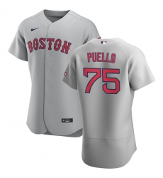 Men Boston Red Sox 75 Cesar Puello Men Nike Gray Road 2020 Flex Base Team MLB Jersey