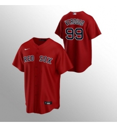 Men Boston Red Sox 99 Alex Verdugo Red Cool Base Stitched Jerse