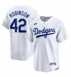 Men Brooklyn Dodgers 42 Jackie Robinson White Throwback Cooperstown Collection Limited Stitched Baseball Jersey