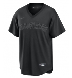 Men Cleveland Guardians 11 Jos E9 Ram EDrez Black Pitch Black Fashion Replica Stitched Baseball Jersey