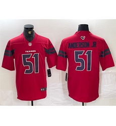 Men Houston Texans 51 Will Anderson Jr  Red Vapor Untouchable Stitched Footb