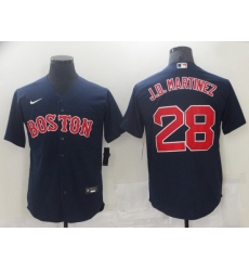 Men Men Boston Red Sox 28 J D Martinez Blue Game 2021 Nike MLB Jersey
