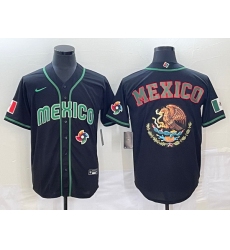 Men Mexico Baseball 2023 Black Team Big Logo World Baseball Classic Stitched Jersey