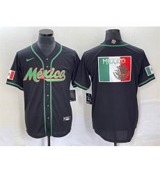 Men Mexico Baseball 2023 Black World Baseball Classic Team Big Logo Stitched Jersey