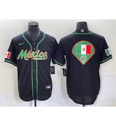 Men Mexico Baseball 2023 Black World Baseball Classic Team Big Logo Stitched Jerseys