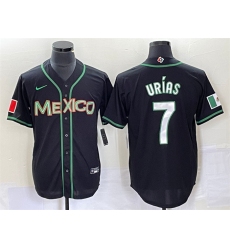 Men Mexico Baseball 7 Julio Ur EDas 2023 Black World Baseball With Patch Classic Stitched Jersey 1
