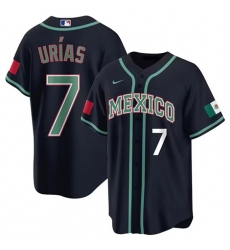 Men Mexico Baseball 7 Julio Urias 2023 Black World Baseball Classic Stitched Jersey