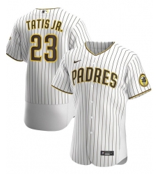 Men Padres 23 Fernando Tatis Jr  White Nike  Flexbase Jersey