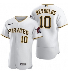 Men Pittsburgh Pirates 10 Bryan Reynolds White Flex Base Stitched MLB Jerse
