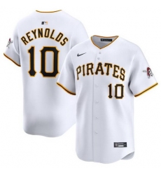 Men Pittsburgh Pirates 10 Bryan Reynolds White Home Limited Stitched Baseball Jersey