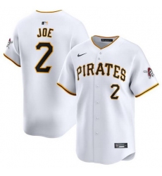 Men Pittsburgh Pirates 2 Connor Joe White Home Limited Stitched Baseball Jersey