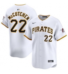 Men Pittsburgh Pirates 22 Andrew McCutchen White Home Limited Stitched Baseball Jersey