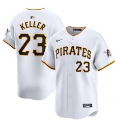 Men Pittsburgh Pirates 23 Mitch Keller White Home Limited Stitched Baseball Jersey