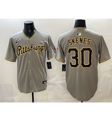 Men Pittsburgh Pirates 30 Paul Skenes Gray Limited Stitched Baseball Jersey Men Pittsburgh Pirates 30 Paul Skenes Gray Limited Stitched Baseball Jersey
