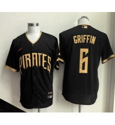 Men Pittsburgh Pirates  6 Konnor Griffin Black 2026 City Connect Stadium Stitched Baseball Jersey