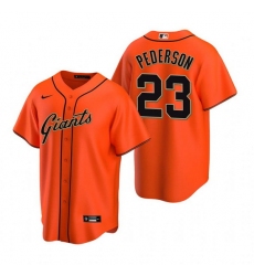 Men San Francisco New York Giants 23 Joc Pederson Orange Cool Base Stitched Jerse
