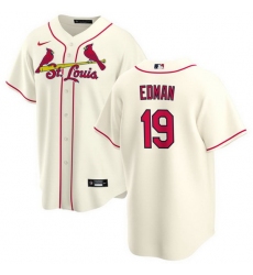 Men St  Louis Cardinals 19 Tommy Edman Cream Cool Base Stitched Jersey