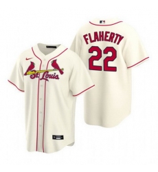 Men St  Louis Cardinals 22 Jack Flaherty Cream Cool Base Stitched Jersey