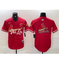 Men St  Louis Cardinals Team Big Logo Red 2024 City Connect Limited Stitched Baseball Jersey 1