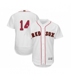 Mens Boston Red Sox 14 Jim Rice White 2019 Gold Program Flex Base Authentic Collection Baseball Jersey