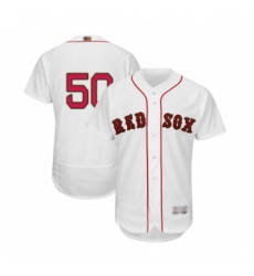 Mens Boston Red Sox 50 Mookie Betts White 2019 Gold Program Flex Base Authentic Collection Baseball Jersey 