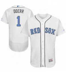 Mens Majestic Boston Red Sox 1 Bobby Doerr Authentic White 2016 Fathers Day Fashion Flex Base MLB Jersey
