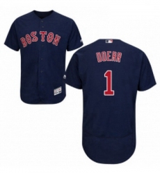 Mens Majestic Boston Red Sox 1 Bobby Doerr Navy Blue Alternate Flex Base Authentic Collection MLB Jersey
