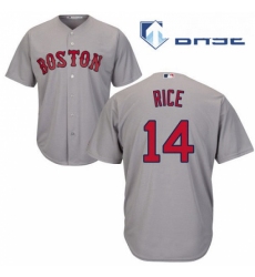 Mens Majestic Boston Red Sox 14 Jim Rice Replica Grey Road Cool Base MLB Jersey