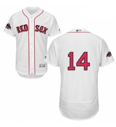 Mens Majestic Boston Red Sox 14 Jim Rice White Home Flex Base Authentic Collection 2018 World Series Jersey Series