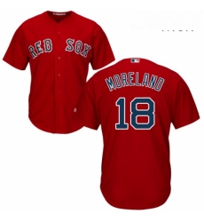 Mens Majestic Boston Red Sox 18 Mitch Moreland Replica Red Alternate Home Cool Base MLB Jersey