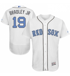 Mens Majestic Boston Red Sox 19 Jackie Bradley Jr Authentic White 2016 Fathers Day Fashion Flex Base Jersey