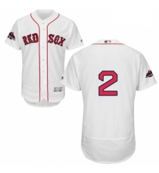 Mens Majestic Boston Red Sox 2 Xander Bogaerts White Home Flex Base Authentic Collection 2018 World Series Jersey 