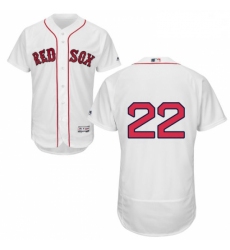 Mens Majestic Boston Red Sox 22 Rick Porcello White Home Flex Base Authentic Collection MLB Jersey