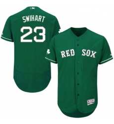 Mens Majestic Boston Red Sox 23 Blake Swihart Green Celtic Flexbase Authentic Collection MLB Jersey
