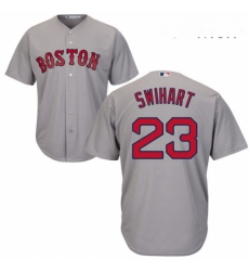 Mens Majestic Boston Red Sox 23 Blake Swihart Replica Grey Road Cool Base MLB Jersey
