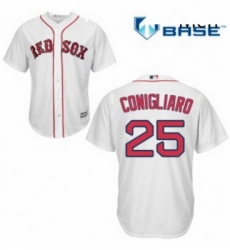 Mens Majestic Boston Red Sox 25 Tony Conigliaro Replica White Home Cool Base MLB Jersey 