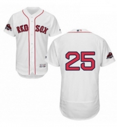 Mens Majestic Boston Red Sox 25 Tony Conigliaro White Home Flex Base Authentic Collection 2018 World Series Jersey