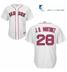 Mens Majestic Boston Red Sox 28 J D Martinez Replica White Home Cool Base MLB Jersey 