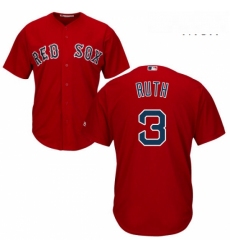 Mens Majestic Boston Red Sox 3 Babe Ruth Replica Red Alternate Home Cool Base MLB Jersey