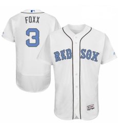 Mens Majestic Boston Red Sox 3 Jimmie Foxx Authentic White 2016 Fathers Day Fashion Flex Base MLB Jersey